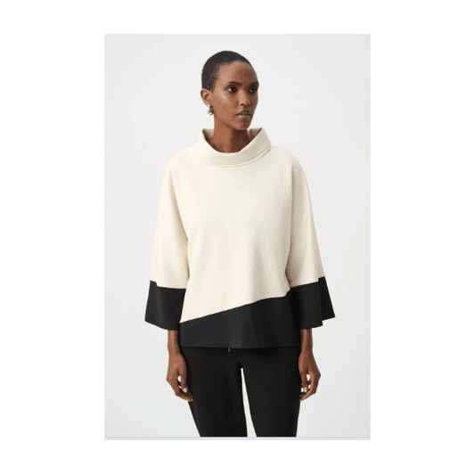 Joseph Ribkoff Scuba Jersey Color Block Trapeze Top