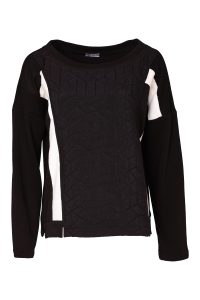 Naya Round Neck Top with Contrast Bands