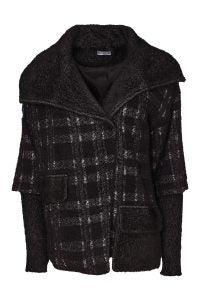 Naya Check Jacket with Contrast Pocket Detail