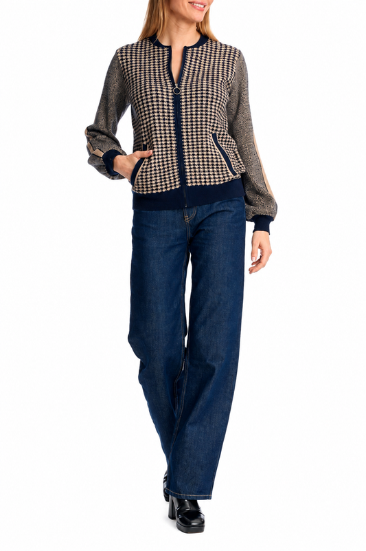 Leo & Ugo Patterned Knit Jacket