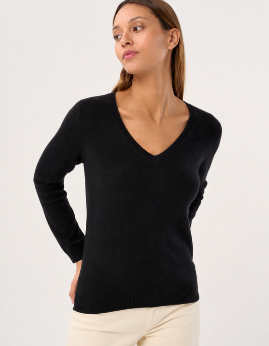 Leo & Ugo Cashmere V-Neck Jumper