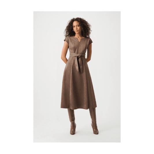 Joseph Ribkoff Suede Fit And Flare Dress