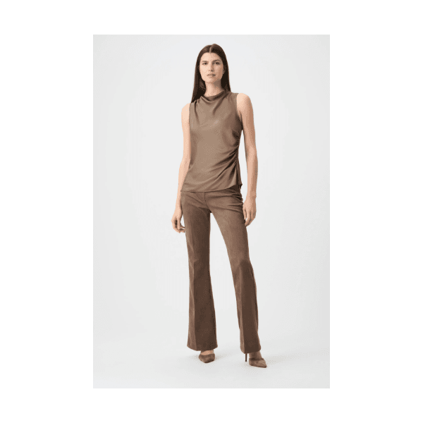 Joseph Ribkoff Scuba Suede Flared Pull On Trousers