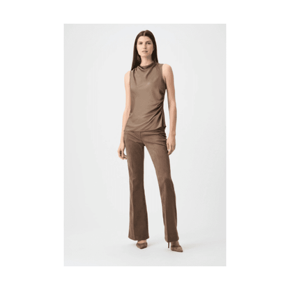 Joseph Ribkoff Scuba Suede Flared Pull On Trousers
