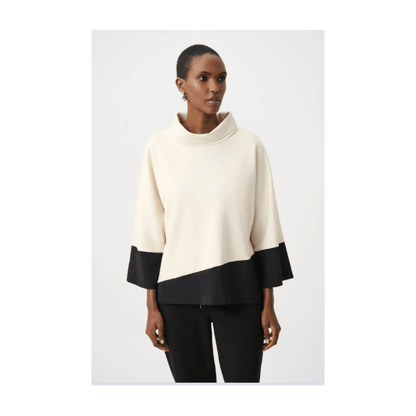Joseph Ribkoff Scuba Jersey Color Block Trapeze Top