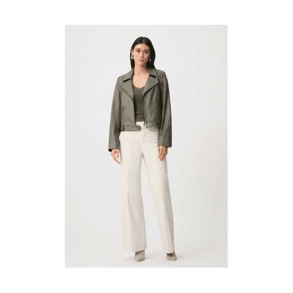 Joseph Ribkoff Foiled Faux Suede Fitted Jacket