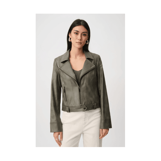 Joseph Ribkoff Foiled Faux Suede Fitted Jacket