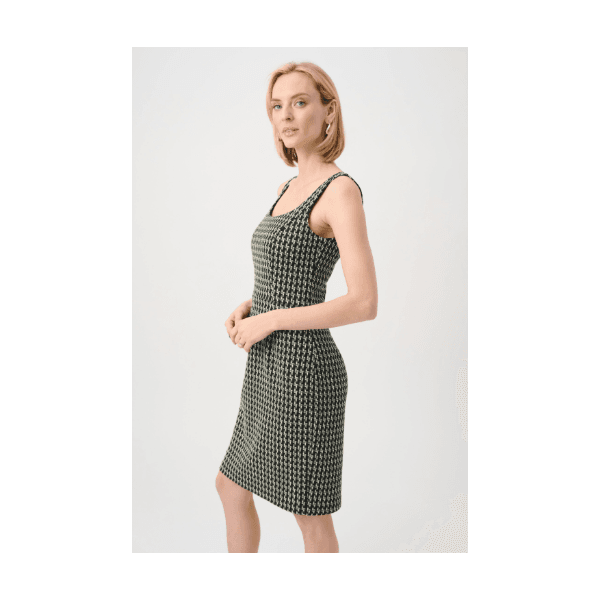 Joseph Ribkoff Jacquard Geometric Shift Dress