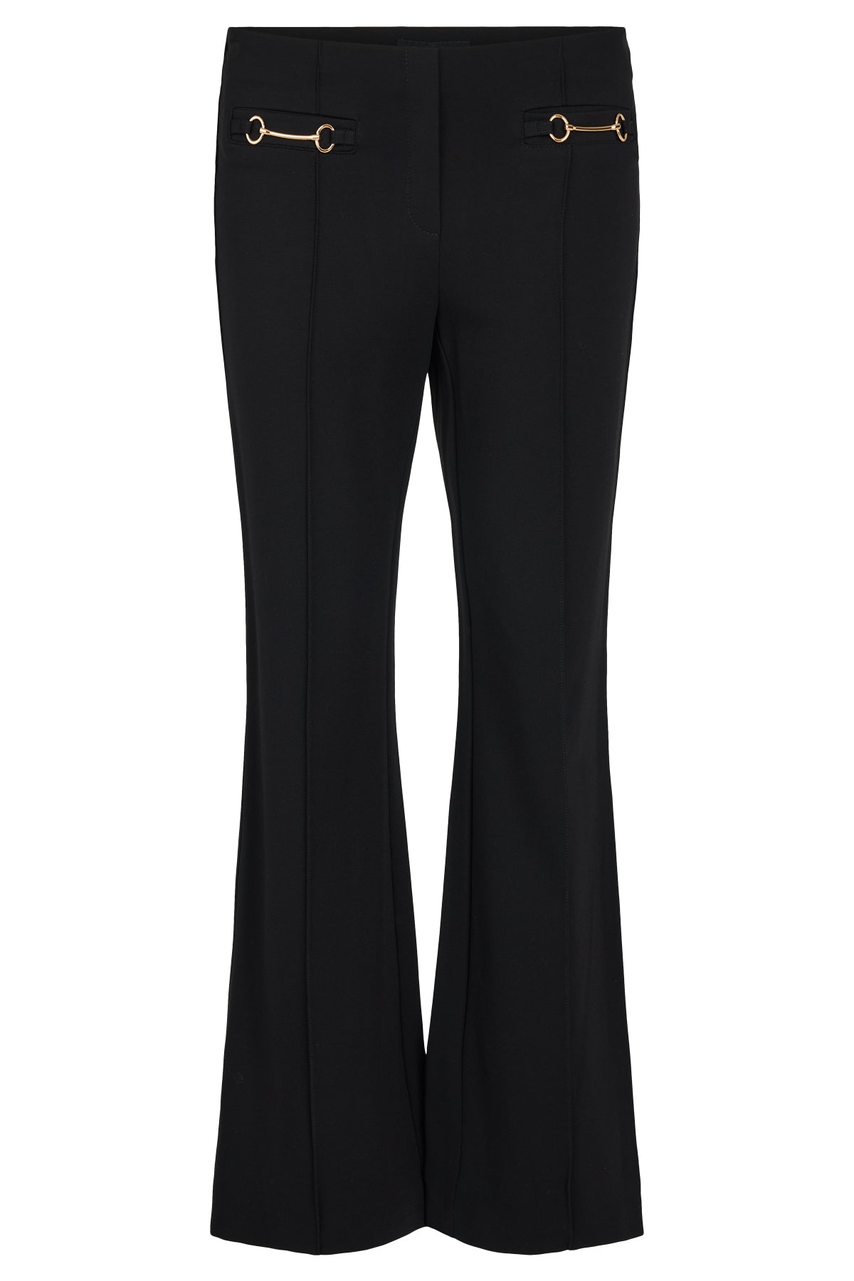 Robell Joella Black Snaffle Detail Kickflare Trousers