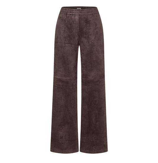 MAC Chiara Truffle Brown Velour Trousers