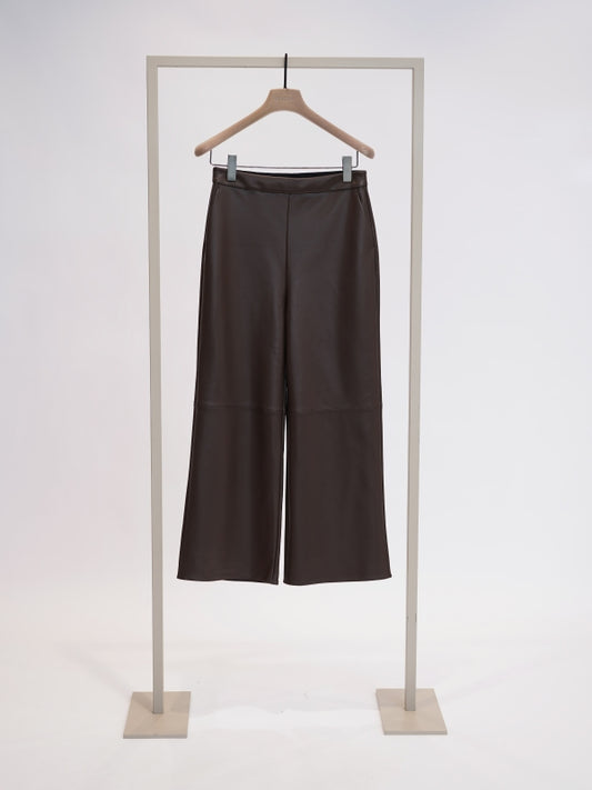 Herzens Faux Leather Wide Leg Trousers