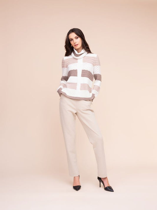 Alison Sheri Colour Block Cowl Neck Jumper