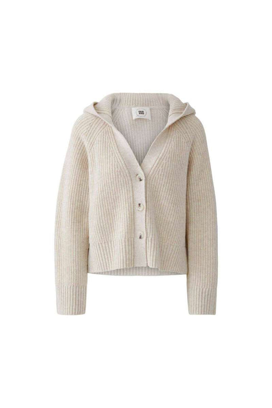 Oui Hooded Knitted Cardigan