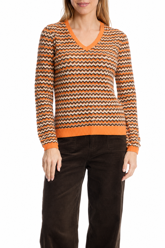 Leo & Ugo Chevron Knit Jumper