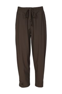 Naya Drawstring Tapered Trousers with Tab Hem