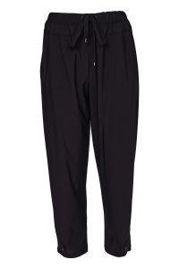 Naya Drawstring Tapered Trousers with Tab Hem