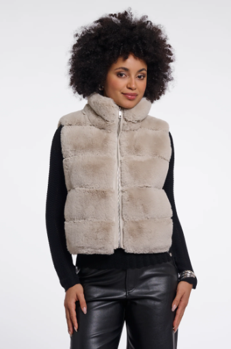 Rino & Pelle May Wide-Panel Faux Fur Gilet