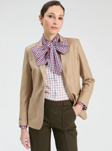 Vilagallo Beige Herringbone Jacket