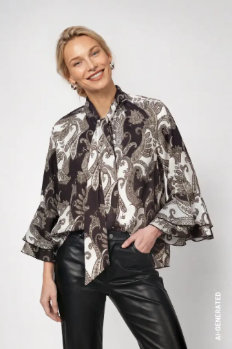 Monari Paisley Print Blouse