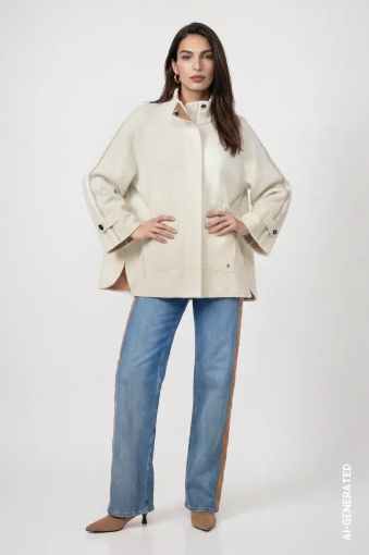 Monari Antique White Doubleface Jacket