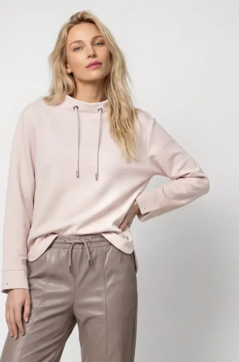 Monari Soft Jersey Jumper with Drawstring Neckline