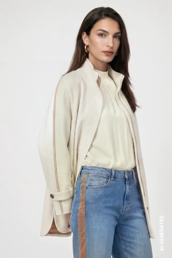 Monari Antique White Doubleface Jacket