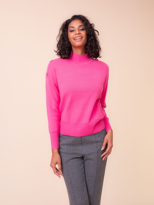 Alison Sheri Mock Neck Knit Jumper